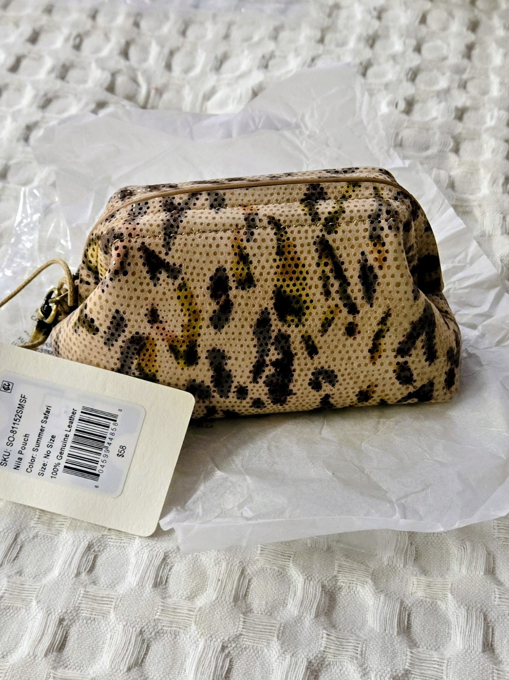 HOBO Taupe Buffed LeatherShoulder Tote with Leopard-Print Accessory 8pc Set Set - Picture 8 of 16